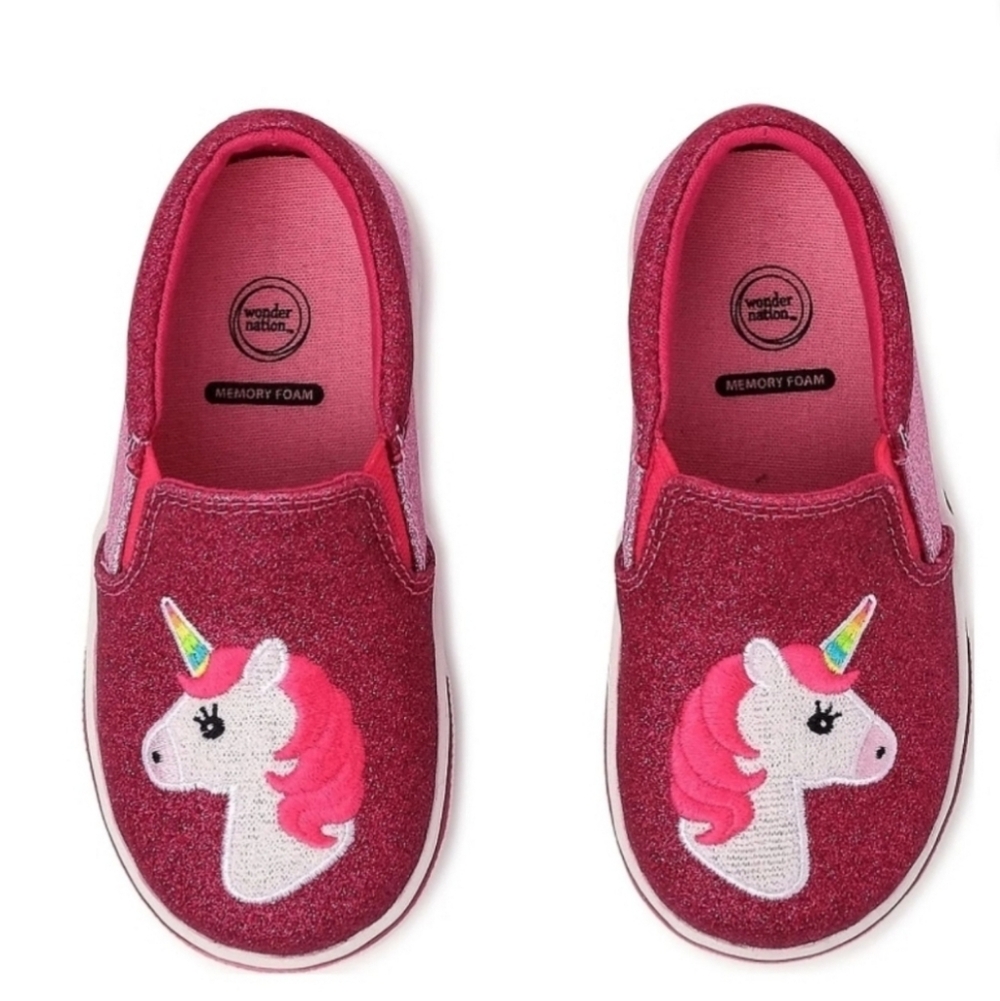 Wonder Nation Glittery Pink Unicorn Sneakers Toddler Size 11